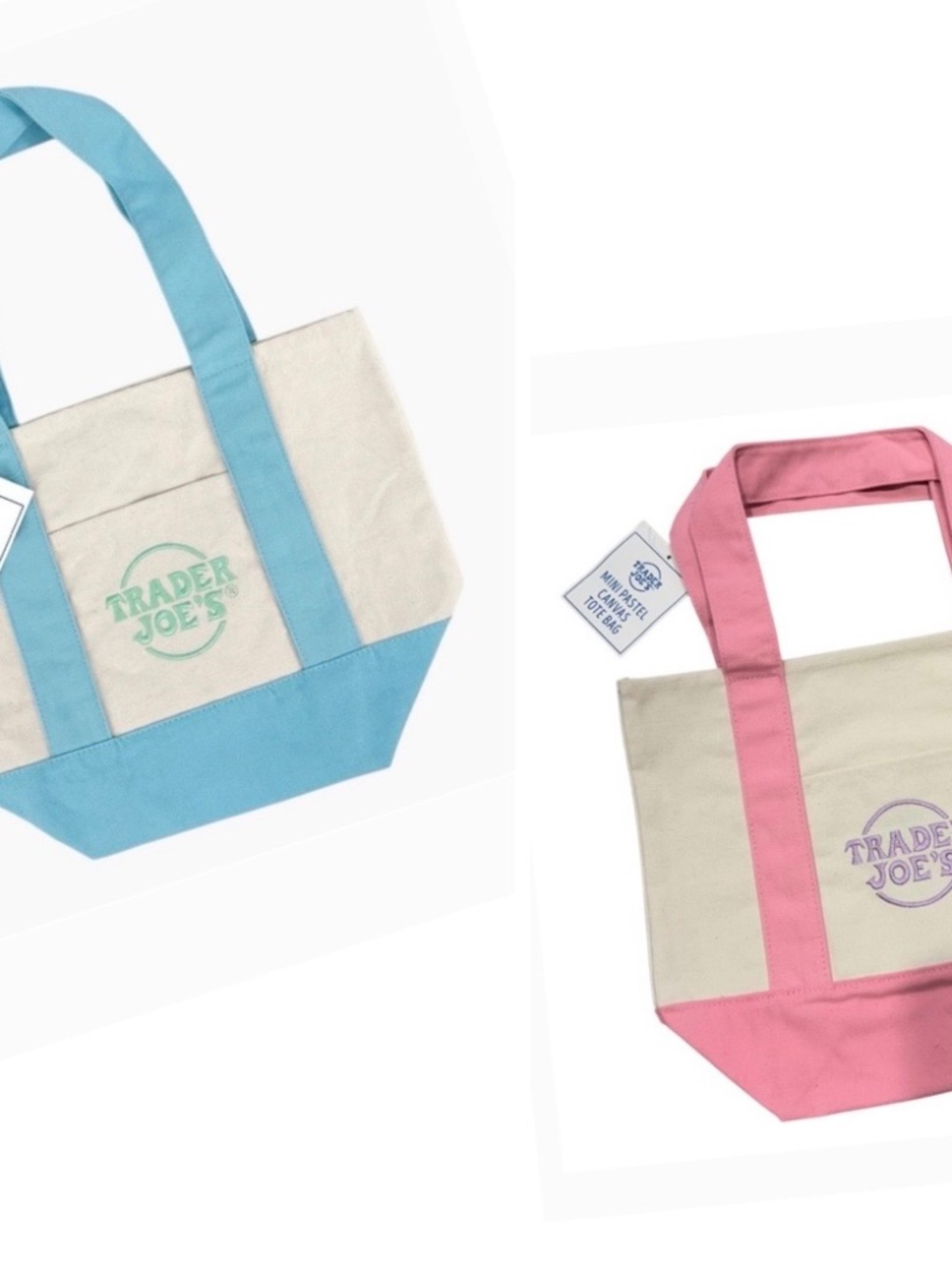 TRADER JOE MINI PASTEL TOTE